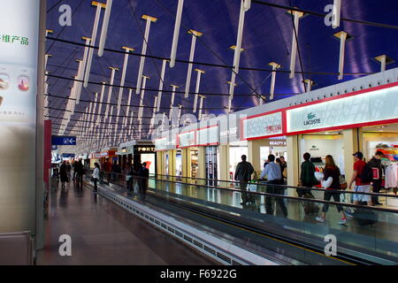Flughafen Pudong, Shanghai, China. Editorial nur Stockfoto