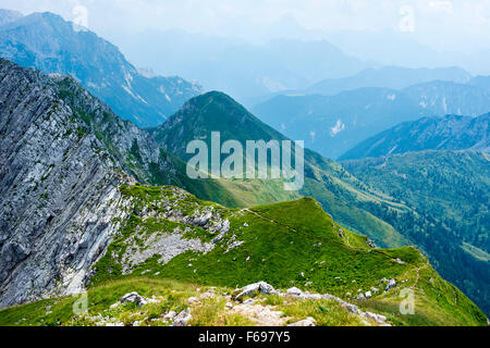 Blick vom Mount Zermula, die Alpen, Friuli Venezia Giulia, Italien Stockfoto