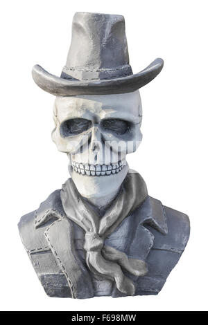 Pirate Ghost Statue isoliert auf weißem Hintergrund. Stockfoto