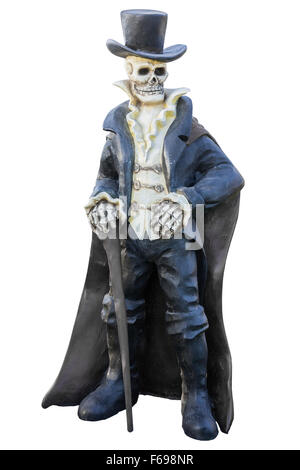 Pirate Ghost Statue isoliert auf weißem Hintergrund. Stockfoto