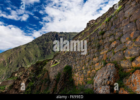 Ruinen von Ollantaytambo, in das Heilige Tal, Peru Stockfoto