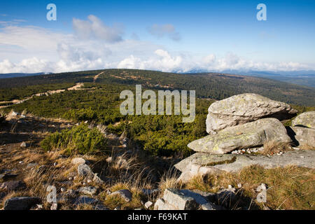 Riesengebirge Landschaft, Sudeten, Polen. Stockfoto