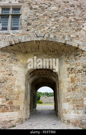 12.-15. Jahrhundert Schloss Chateau de Saint-Sauveur-le-Vicomte, Normandie, Frankreich Stockfoto