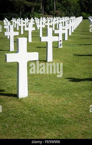 Amerikanischen Soldatenfriedhof in der Normandie in Colleville-Sur-Mer, Frankreich. Stockfoto