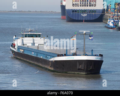 Lurona (Schiff, 1995), ENI 02207080, Hafen von Antwerpen pic2 Stockfoto