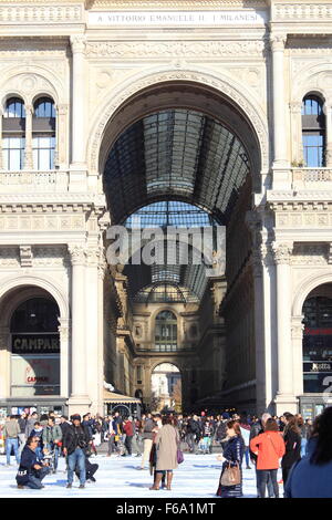 Galleria Vittorio Emanuele II-Shopping-center Stockfoto