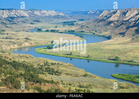 Missouri River in den upper Missouri River breaks National Monument in der Nähe von Winifred, montana Stockfoto