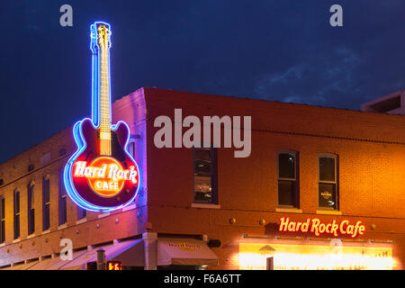 Hard Rock Cafe, Beale Street, Memphis, Vereinigte Staaten Stockfoto