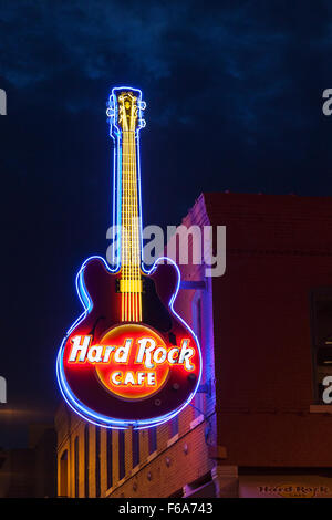 Hard Rock Cafe, Beale Street, Memphis, Vereinigte Staaten Stockfoto