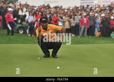 Shanghai, China. 15. November 2015.  THONGCHAI JAIDEE von Thailand während der Runde 4 der BMW Meister im See Malaren Golf Club in Shanghai. Bildnachweis: Marcio Machado/ZUMA Draht/Alamy Live-Nachrichten Stockfoto