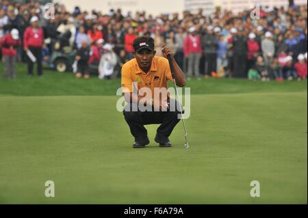 Shanghai, China. 15. November 2015.  THONGCHAI JAIDEE von Thailand während der Runde 4 der BMW Meister im See Malaren Golf Club in Shanghai. Bildnachweis: Marcio Machado/ZUMA Draht/Alamy Live-Nachrichten Stockfoto