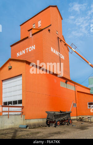 Erbe-Kornlift, Nanton, Alberta, Kanada Stockfoto