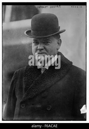 Ein Porträt von Herbert Hoover, dem 31. Präsidenten der Vereinigten Staaten, der von 1929 bis 1933 während des Ausbruchs der Großen Depression diente. Stockfoto