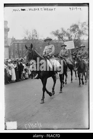 Major Wilbur T. Wright, eine Schlüsselfigur in der frühen Luftfahrtgeschichte, bekannt als der Bruder von Orville Wright. Zusammen waren sie Pioniere bei der Entwicklung des motorisierten Fluges und markierten einen wichtigen Moment im Fortschritt und technologischen Fortschritt in der Luftfahrt. Stockfoto