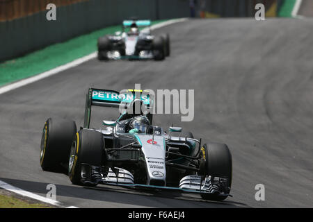 Interlagos, Brasilien. 15. November 2015. Motorsport: FIA Formula One World Championship 2015, Grand Prix von Brasilien, #6 Nico Rosberg (GER, Mercedes AMG Petronas Formula One Team), Credit: Dpa picture-Alliance/Alamy Live News Stockfoto