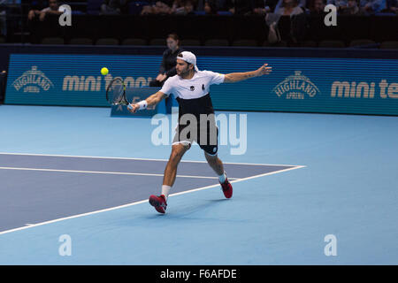 London, UK. 15. November 2015. Simone Bolelli bei Barclays ATP-Turnier in der O2-Credit: Ashok Saxena/Alamy Live News Stockfoto