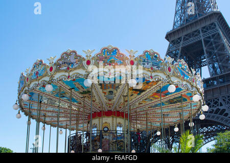 Eiffelturm, Karussell, Frankreich, Paris Stockfoto