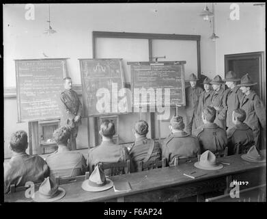 Neuseeland Soldaten erhalten pädagogische Unterricht in Mülheim, Deutschland, 1919 Stockfoto