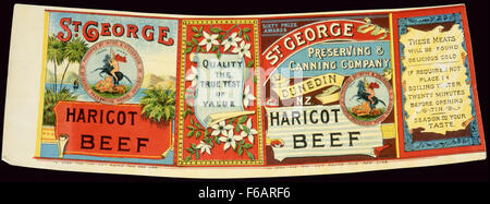 St George Preserving & Canning Company Ltd St George Gartenbohnen Stockfoto