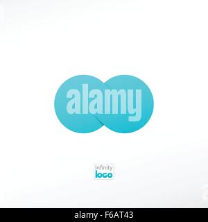 Origami-Stil Symbol der Unendlichkeit, die isoliert auf weißem Hintergrund. Vektor-Logo-design Stock Vektor
