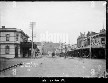 Blick auf Victoria Avenue, Wanganui Stockfoto