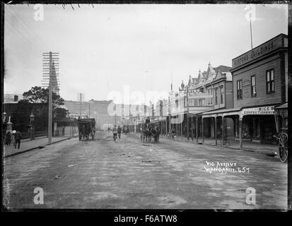 Blick auf Victoria Avenue, Wanganui Stockfoto