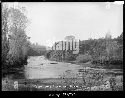 Waikato River in Cambridge, ca. 1910er Jahre Stockfoto