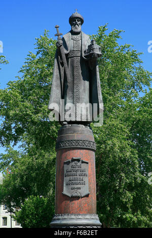Denkmal für Daniel Großfürst von Moskau (1261-1303) in Moskau, Russland Stockfoto
