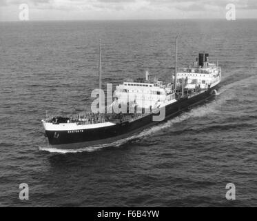 Der Tanker "Eastgate" auf Probefahrten Stockfoto