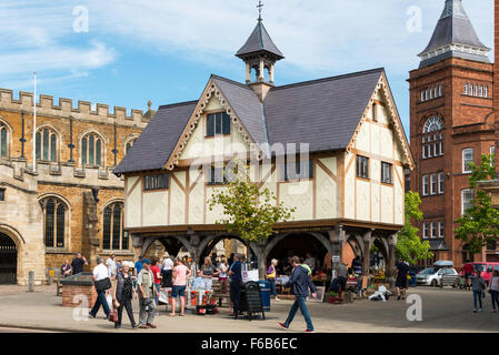 17. Jahrhundert die alten Gymnasium, Kirchplatz, Market Harborough, Leicestershire, England, Vereinigtes Königreich Stockfoto