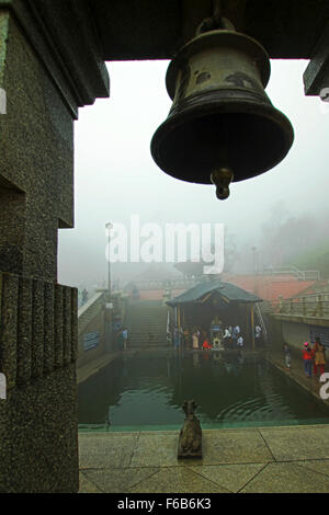 Talakaveri ist der Geburt Ort des Kaveri Fluss. Gelegen in den Brahmagiri Hügel in der Nähe von Bhagamandala, Stockfoto