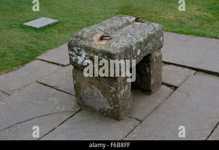 Der Stein von Scone, auch bekannt als der Stein des Schicksals in den Palast von Scone in Schottland. Stockfoto