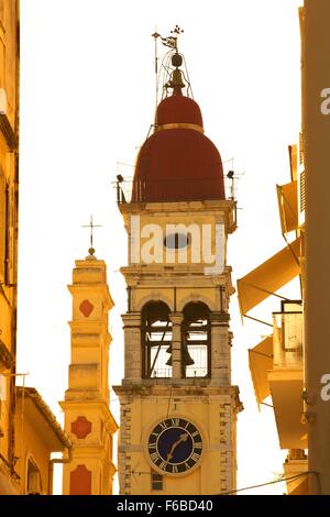 St. Spyridon Kirche, Altstadt von Korfu, Corfu, Ionische Inseln, griechische Inseln, Griechenland, Europa Stockfoto