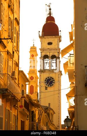 St. Spyridon Kirche, Altstadt von Korfu, Corfu, Ionische Inseln, griechische Inseln, Griechenland, Europa Stockfoto