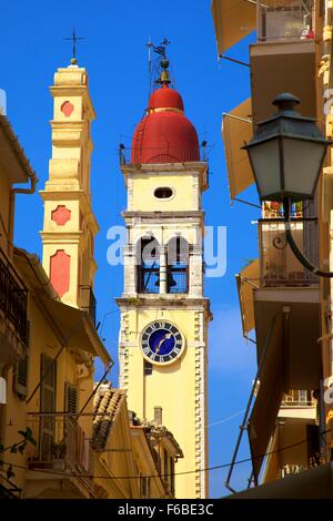 St. Spyridon Kirche, Altstadt von Korfu, Corfu, Ionische Inseln, griechische Inseln, Griechenland, Europa Stockfoto