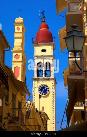 St. Spyridon Kirche, Altstadt von Korfu, Corfu, Ionische Inseln, griechische Inseln, Griechenland, Europa Stockfoto