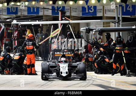 Brazilien. 15. November 2015. Motorsport: FIA Formula One World Championship 2015, Grand Prix von Brasilien, #27 Nico Hülkenberg (GER, Sahara Force India F1 Team), Credit: Dpa picture-Alliance/Alamy Live News Stockfoto