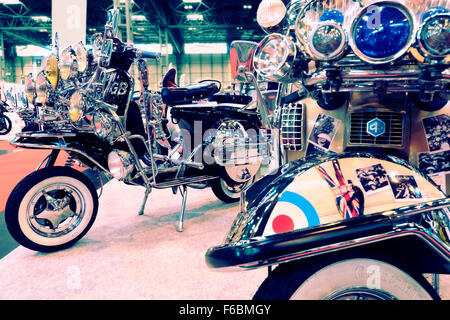 1960er Jahren dekoriert Mod Vespa-Roller Stockfoto