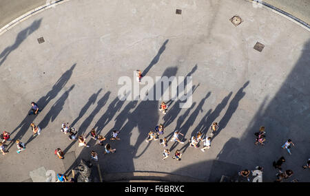 Luftaufnahme des Passeig de Colom, Barcelona, Katalonien, Spanien Stockfoto