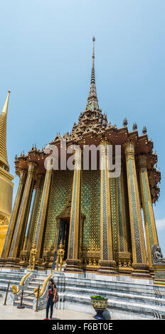 Wat Phra Kaeo, der Tempel des Smaragd-Buddha, Phra Mondop Bibliothek, königlicher Palast, Bangkok, Zentral-Thailand, Thailand Stockfoto