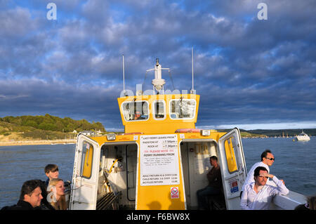 An Bord der Padstow, Rock Fähre, Mündung des Flusses Camel, Cornwall, England, UK Stockfoto