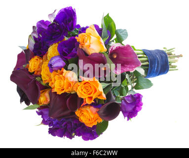 Calla Lilly und Eustoma Blumen Stockfoto