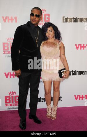 West Hollywood, CA. 15. November 2015. T.I, Tiny im Ankunftsbereich für VH1 Big in 2015 mit Entertainment Weekly Awards, Pacific Design Center, West Hollywood, CA 15. November 2015. Bildnachweis: Elizabeth Goodenough/Everett Collection/Alamy Live-Nachrichten Stockfoto