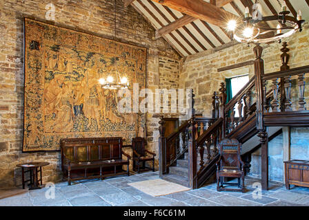 Das Innere des Riddlesden Hall, in der Nähe von Keighley, West Yorkshire, England UK Stockfoto