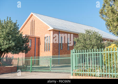 Die Halle der Dutch Reformed Church in Hopetown, einer kleinen Stadt an den Ufern des Flusses Gariep (Orange River) im nördlichen Stockfoto