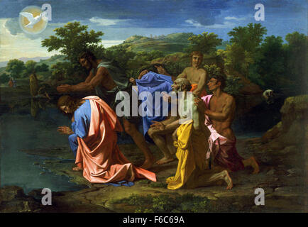 Nicolas Poussin - Taufe Christi 3 Stockfoto