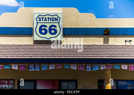 Route 66-Tankstelle in Nevada Stockfoto