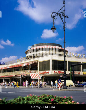 August 1986, Cafe Kranzler am Kurfürstendamm Allee, Berlin, Deutschland Stockfoto