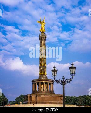 "Siegessäule" Siegessäule mit Victoria goldene Statue, Berlin, Deutschland Stockfoto