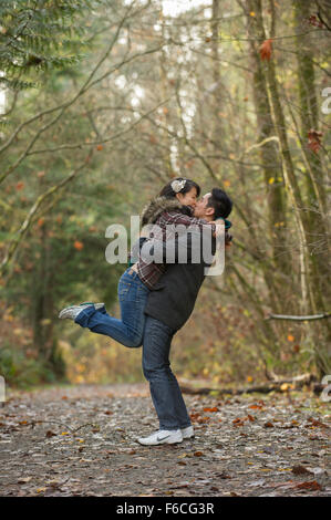 Mann Frau Abholung Stockfoto